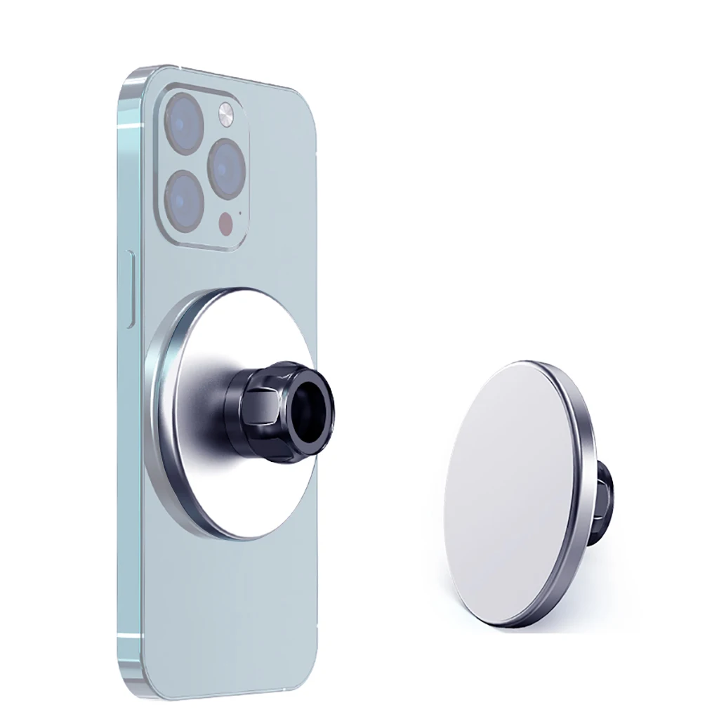 Enhanced Magnetic Car Phone Holder with 17mm Ball Head - Universal Mount & Ring Attachment
