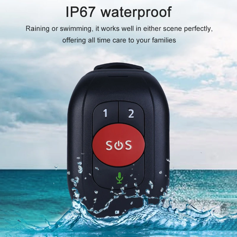 Ip67 Waterproof Sos Button Wrist Watch Elderly Gps Tracker Without Sim