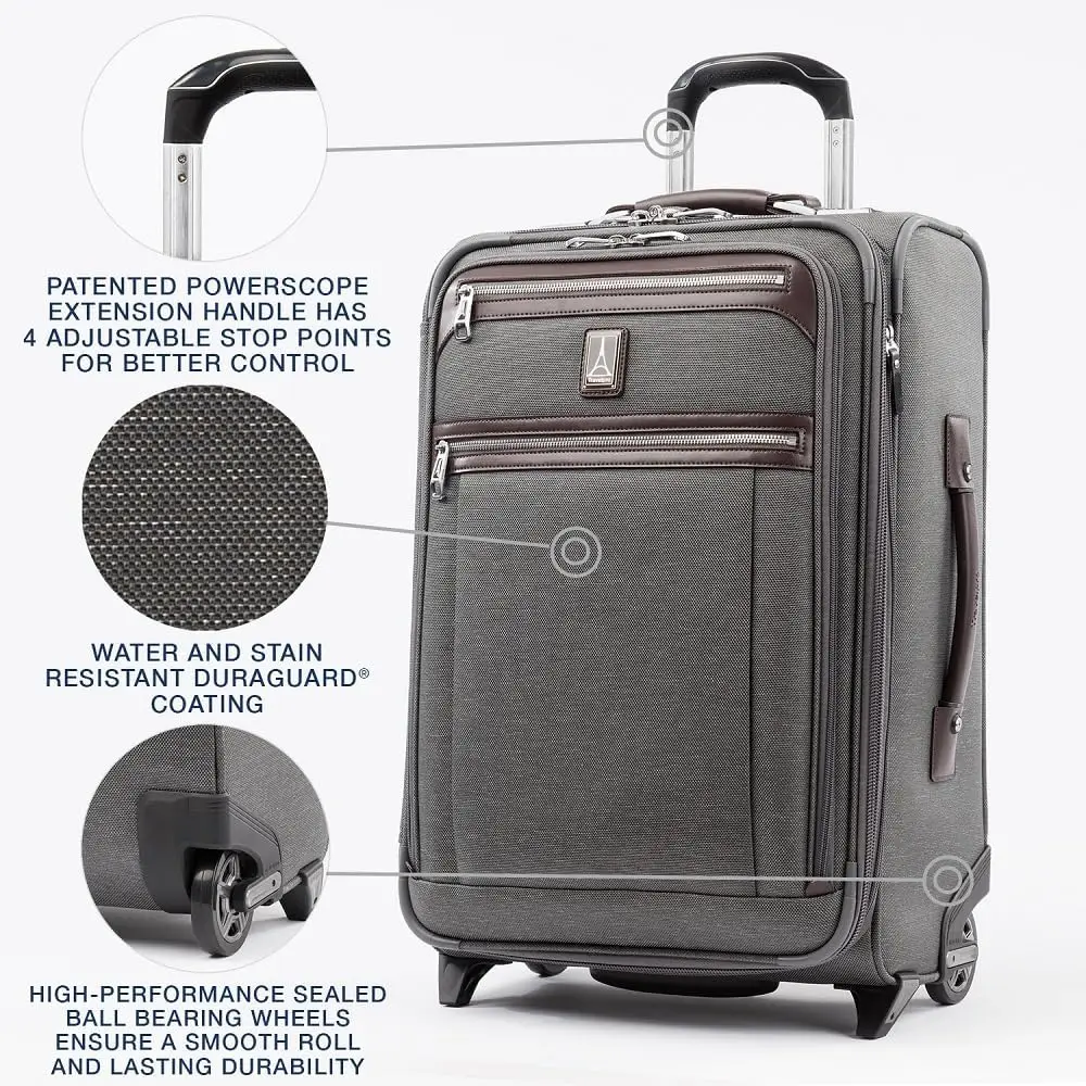 Travelpro Platinum Elite Softside Expandable Carry on Luggage, 2 Wheel