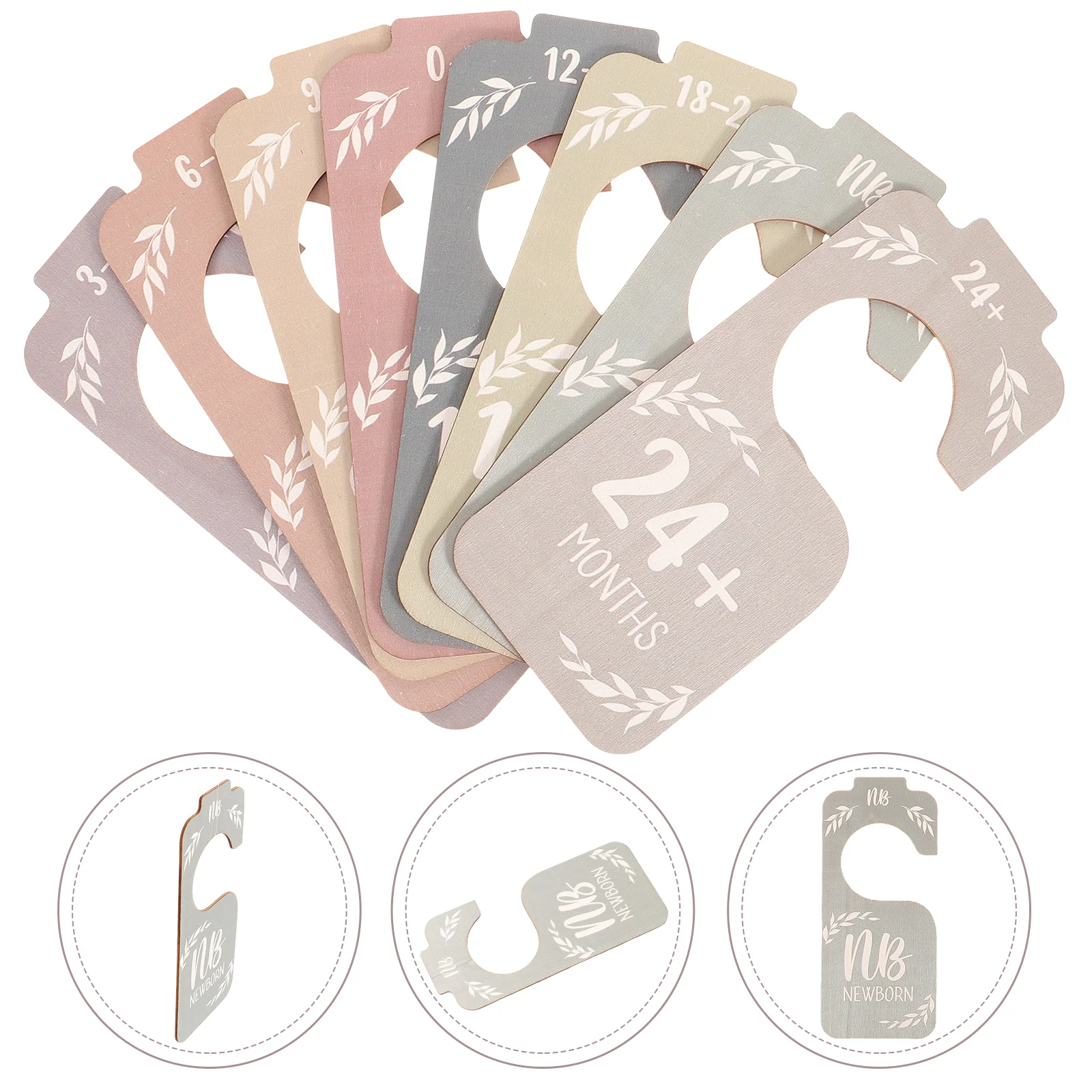 

Baby Closet Size Dividers Clothes Size Hanger Organizer Wooden Baby Closet Baby Hangers for Bedroom Home Nursery Supplies