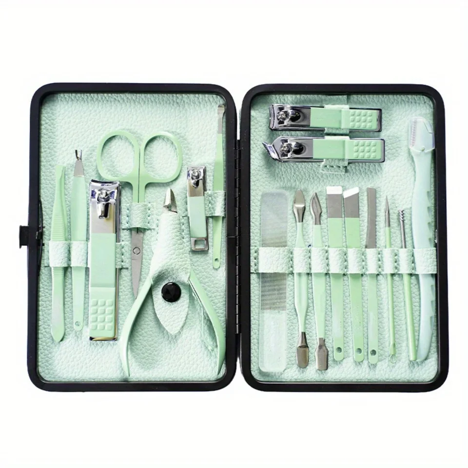 18 Piece Stainless Steel Nail Care and Grooming Kit