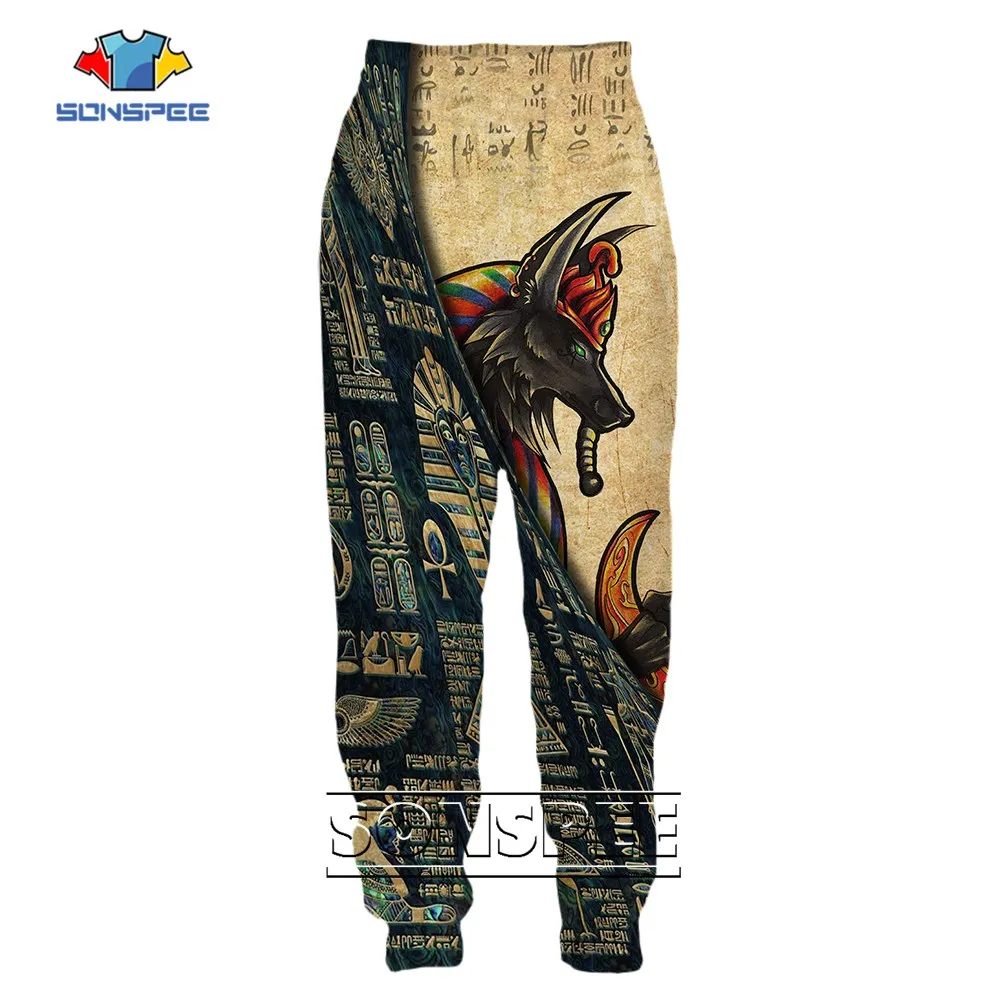 SONSPEE Men's The Eye Of Horus 3D Printing Sweatpants Ancient Egypt Ladies Long Pants Fashion OversizeClothing For Women
