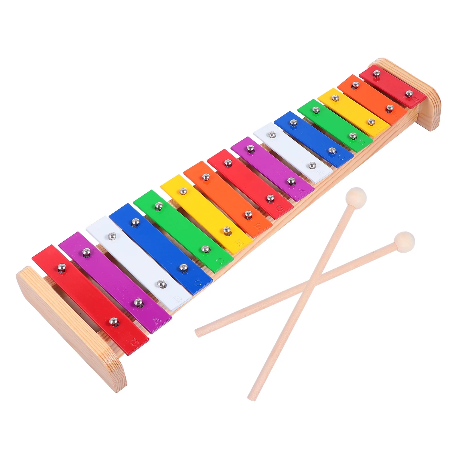 Percussion Wooden 15 Notes Child Toddler Childrens Toys Educational 132X40CM Aluminum Sheet Instruments