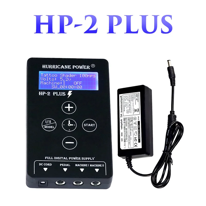 Tattoo Power Supply HP-2PLUS Tattoo ตัวควบคุมแรงดันไฟฟ้าปากกาสักมอเตอร์อะแดปเตอร์เครื่อง Tattoo เย็บปักถักร้อย Tattoo Power Supply 1