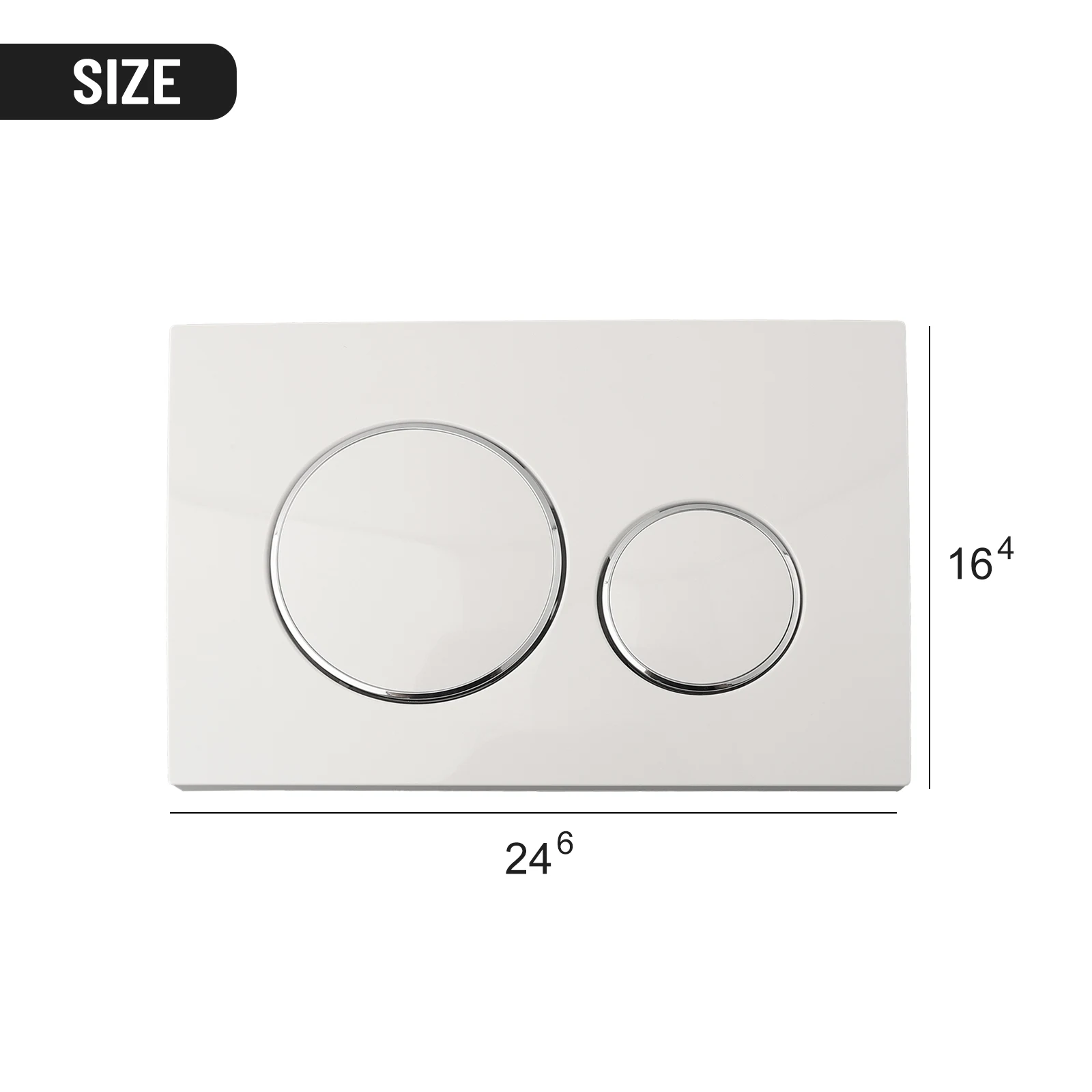 

Geberit Sigma20 Dual Flush Plate in White Chrome Plated Design Rings Sturdy Plastic Construction All Necessary Parts