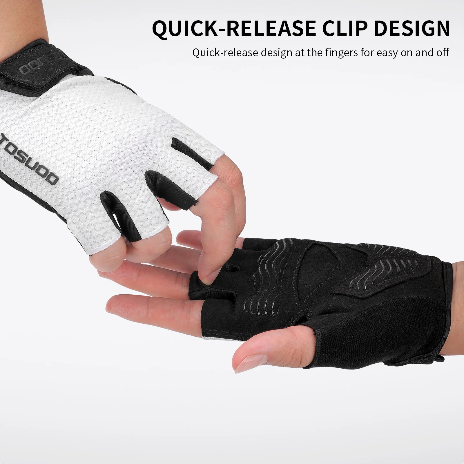 TOSUOD ST49ST-01 Half Finger Cycling Gloves Silicone Pad Adjustable - Image 5