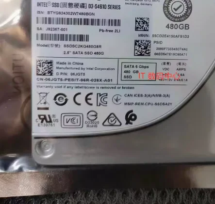 For EMC S4610 480G SATA3 solid state drive SSDSC2KG480G8R SSD 06JGT5