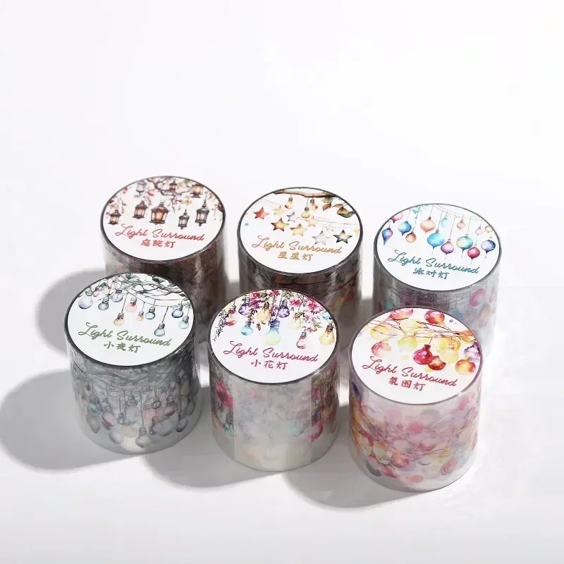 2m/롤 INS PET 테이프 콜라주 편지지 브로셔 테이프 크리 에이 티브 귀여운 문학 DIY 유제품 스타일 일기 라이트