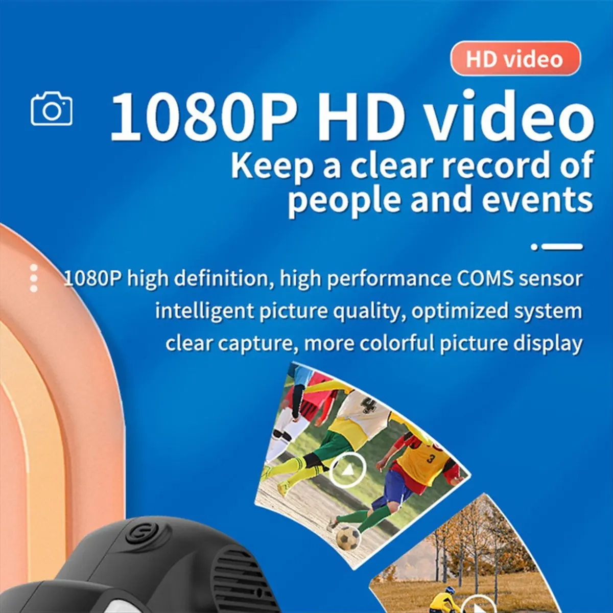 (A15I) 0.96인치 화면 CMOS가 장착된 미니 카메라 실내 가정용 야외용 1080P 스포츠 휴대용 빈티지 비디오 레코더 TF 카드 지원
