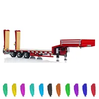 1/14 LESU RC Electronic Lifting Metal Trailer for Remote Control Tractor Truck Car Dumper Lorry DIY Model Toy with Light System 1