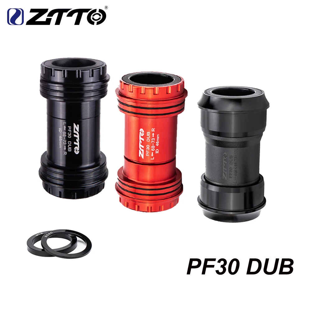ZTTO PF30 DUB Bottom Bracket MTB Road Bike, DUB 28.99mm Central Movement Press Fit Thread Lock BB For 68 73mm 46mm Frame Shell