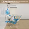 Rear Outlet Toilet With 19 Inch Tall Toilet Bowl & Tank, High Toilets For Seniors With Rear Discharge-Includes Extension Pipe 6