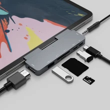 USB C Hub for IPad Pro 11 12.9 Macbook USB C Hub with 4K HDMI Compatible Headphone Jack 3.00mm USB3.0 USB C PD Charging
USB C Hub for IPad Pro 11 12.9 Macbook USB C Hub with 4K HDMI Compatible Headphone Jack 3.00mm USB3.0 USB C PD Charging