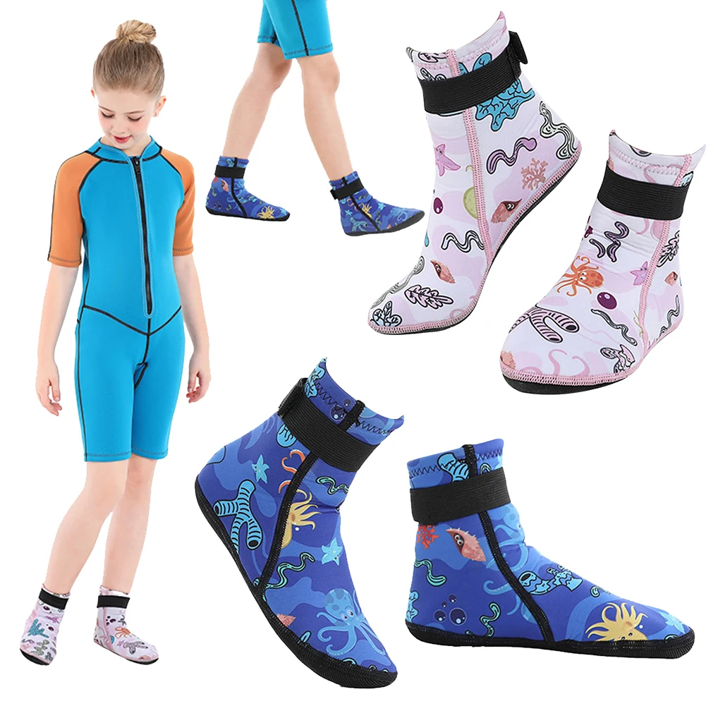 Sports Socks Kids Neoprene Water Socks Beach Socks Anti-slip Toddlers Diving Adjustable Snorkeling Boots Keep Warm For Water Sports