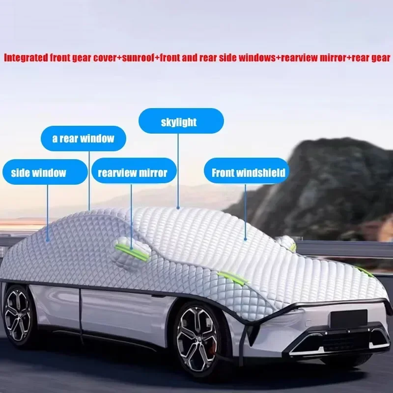 Nuova copertura per auto metà corpo parabrezza parasole isolamento termico copertura di protezione in vetro per auto antipolvere impermeabile accessori automobilistici