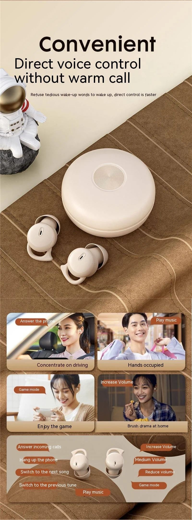 1MAS Y26S Sleep Wireless Earbuds Bluetooth In Ear Waterproof Headphones TWS Mini Invisible Earphones HIFI Stereo Sports_voghion.com