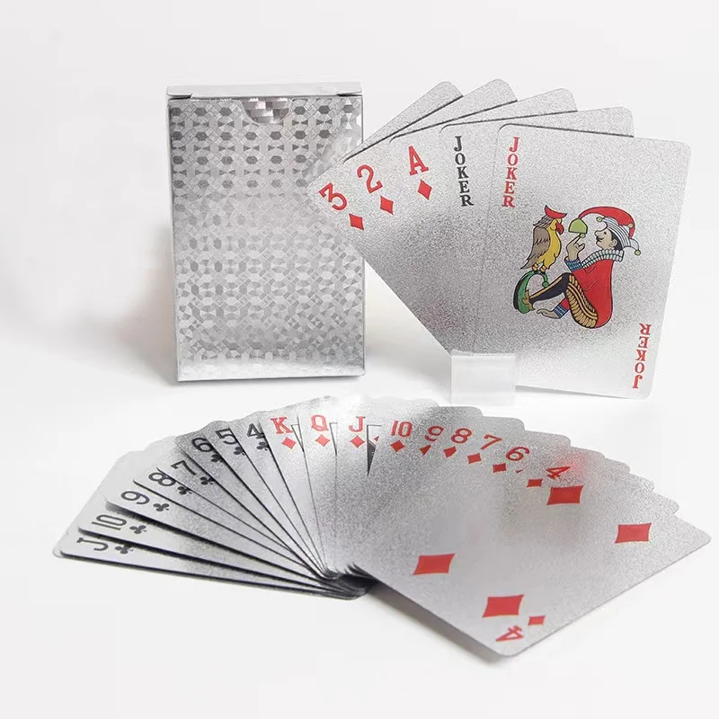 Golden Waterproof Playing Cards Poker Parties Games Halloween/Thanksgiving Day/Christmas Gift playing cards