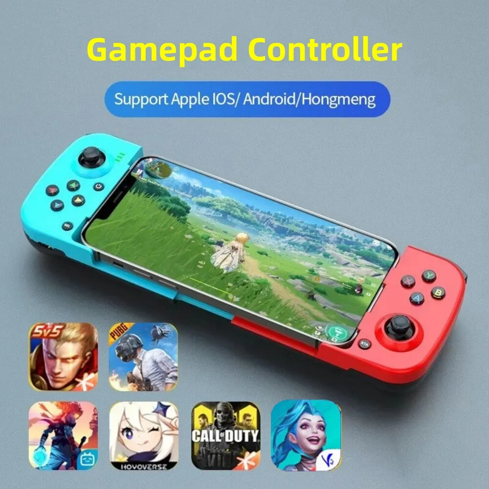 Gamepad telescópico para Apple IOS Android PUBG Switch PS4 Stretch Wireless BT 5,0 Phone Comer Pollo Juego Joystick