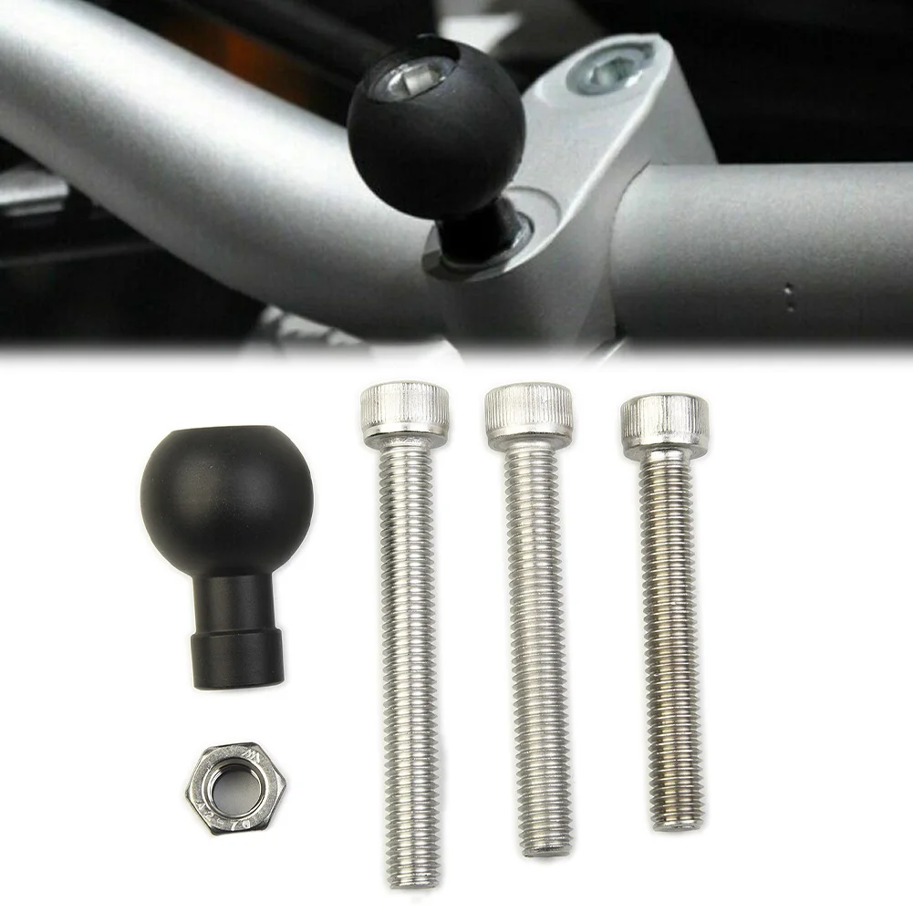 

1pcs Handlebar Motorcycle Clamp Base with 1 inch Ball M8 Screws 6061 Aluminum Alloy for M8 threaded bolt motorcycle accessories