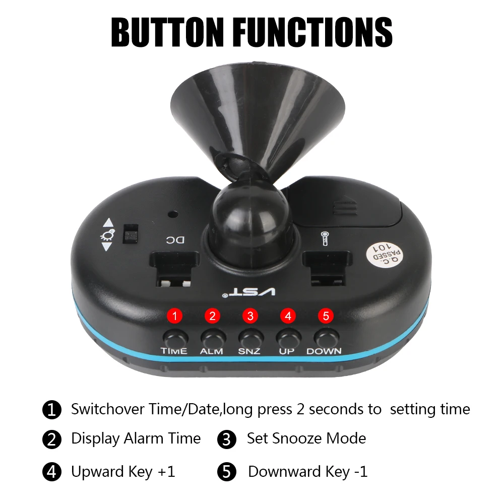 Interior Accessories 3 In 1 Car Voltmeter Thermometer car clock thermometer car voltmeter thermometer Backlight LCD Digital Noctilucous Clock 12V/24V Car Electronic