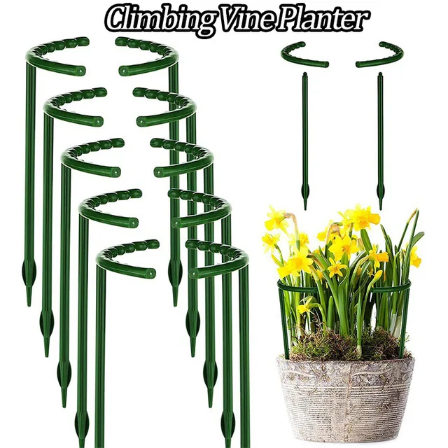 2/4 db Műanyag Növényi Tartóhalom Halom Keret Üvegházhatású Elrendezés Rögzített Rúd Beltéri Virágnövény Szőlőmászó Tartókert Szerszám