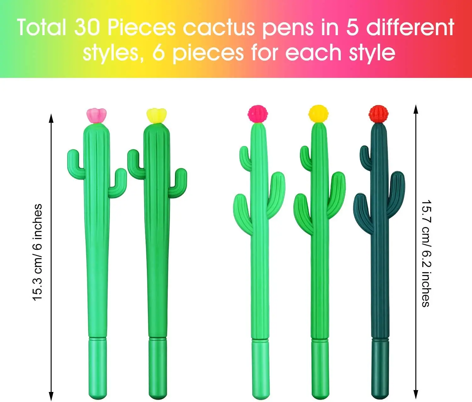 48 Pcs Cactus Gel Pens Bulk Rollerball Neutral Pens Black Gel Ink Kawaii  Writing Tools Students Teachers School Supplies - AliExpress