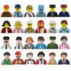 Kids 3D Family Figures Set Building Blocks City Worker Fireman Doctor Dolls Bricks Educational Toys For Children Birthday Gift 6