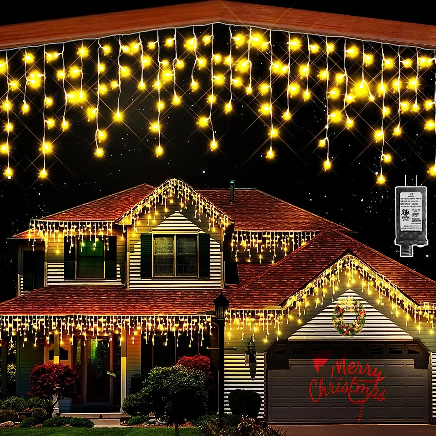 Led Icicle Curtain Light Christmas Decorations 2025 Outdoor Lights Led Icicle Curtain Light Christmas Decorations 2025 Outdoor Lights Garland 24V Safety Voltage 20M 864 Leds