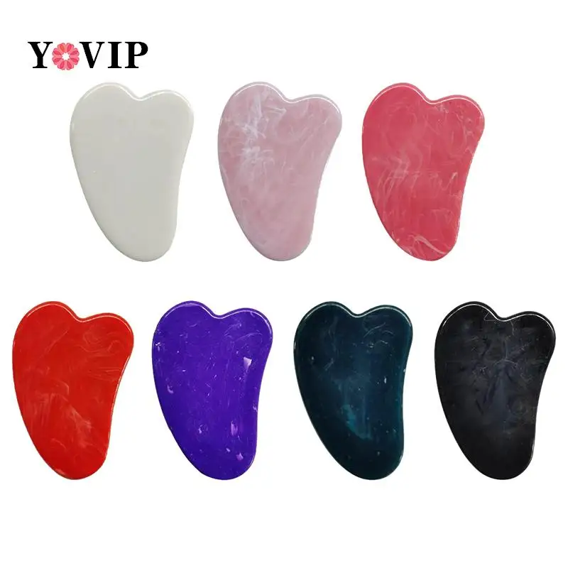 Gua Sha Board Facial Massager Massage Tool Simulated Jade Gua Sha Scraper Board Stone Face Neck Skin Lifting Wrinkle Remover Beauty Care