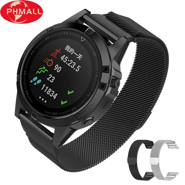 Bracelet Milanais Garmin Fenix 7s (noir) 