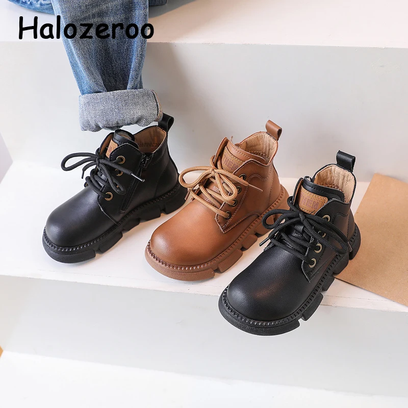 

Spring Kids Riding Boots Baby Girls Ankle Shoes Children Brand Fashion Boots Boys Chukka Boots Genuine Leather Motorcycle Boots