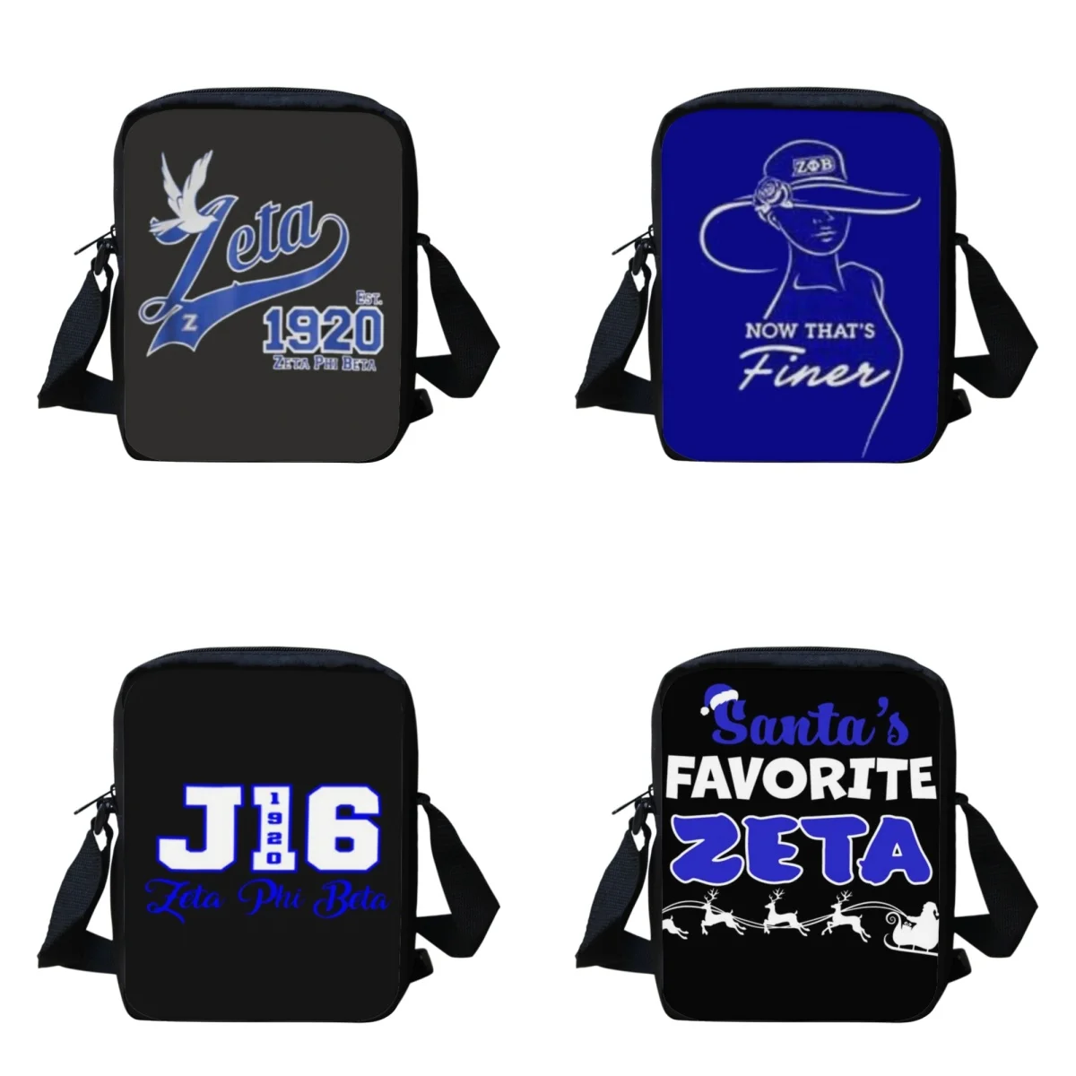 

Zeta Phi Beta Women Shoulder Small Messenger Bags Casual Travel Bookbag Portable Handbags Fashion Female Bolsos De Mujer 2023