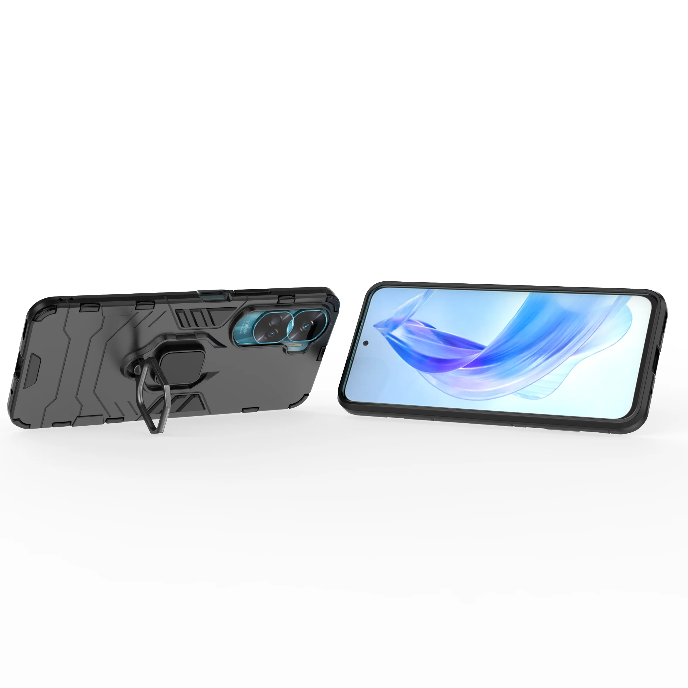Ultimate Armor Shockproof Case with Metal Ring Stand and Bumper Protection