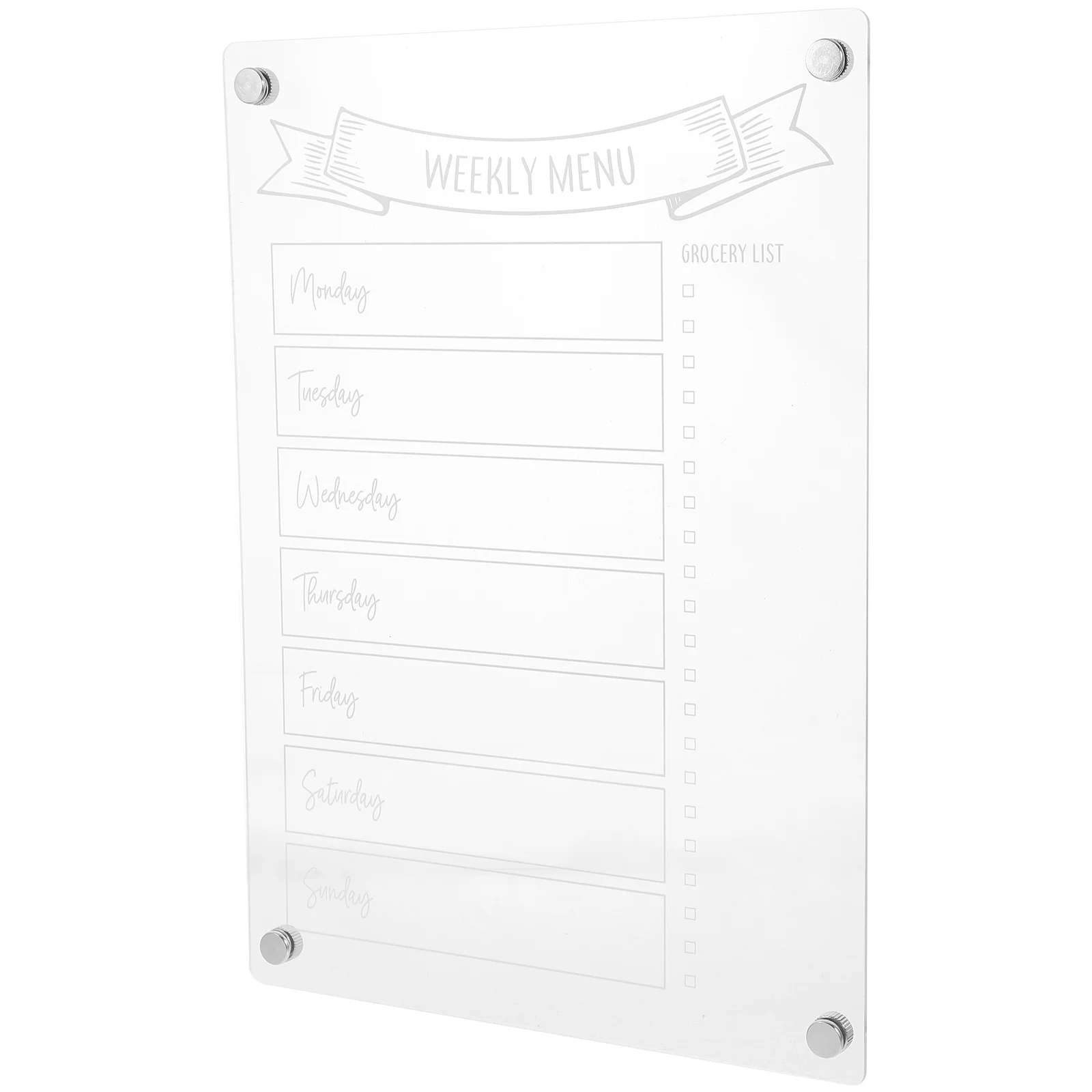 

Rewritable Message Board Refrigerator Boards Meal Writing Fridge Dry Erase Acrylic Planner Clear Planning for