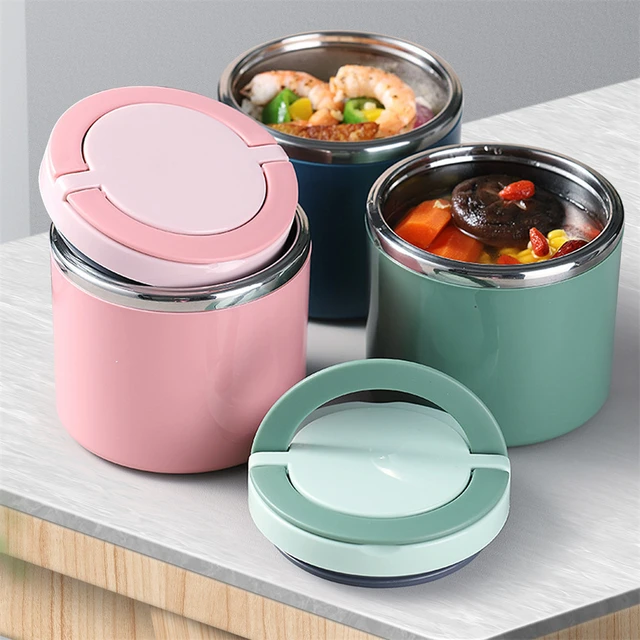 Lunch Box for Hot Food Adults Kids Soup Thermos Lunch Containers Wide Mouth  Vacuum Insulated Stainless Steel Leakproof Bento Box - AliExpress