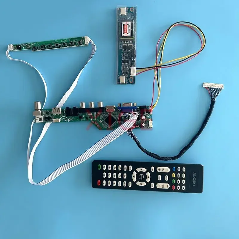 Плата драйвера контроллера подходит для B170PW02 B170PW04 B170PW07 IR + USB + AV + HDMI + VGA LVDS 30-контактный 2CCFL, аналоговые фотообои, Комплект «сделай сам» 1440*900