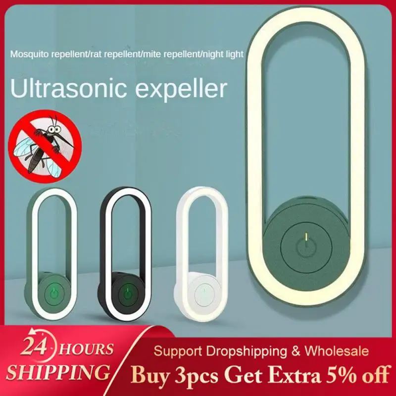 Repellente Per Insetti Ad Ultrasuoni Killer Elettronico Per Zanzare Indoor Nightlight Portable Household Insect Reject Insect Killer Tool