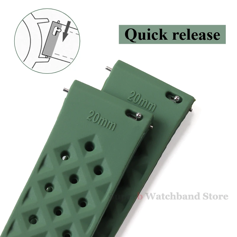 Tropical Silicone Quick Release Waterproof Watchbands