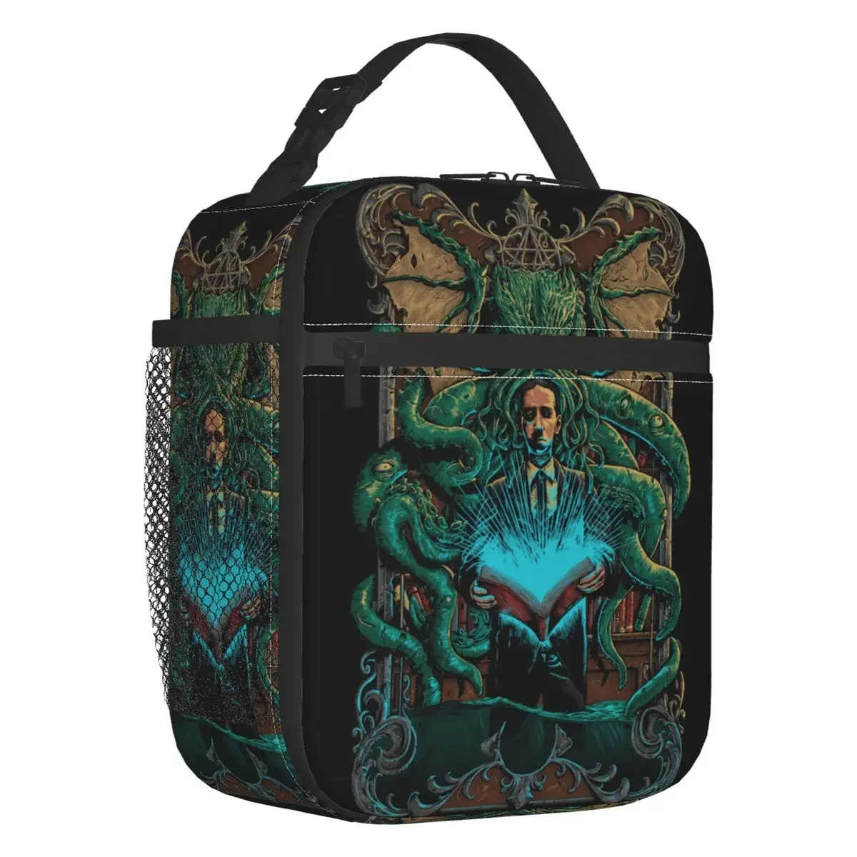

Call Of Cthulhu Resuable Lunch Boxes For Women Lovecraft Horror Fiction Film Fan Thermal Cooler Food Insulated Lunch Bag School