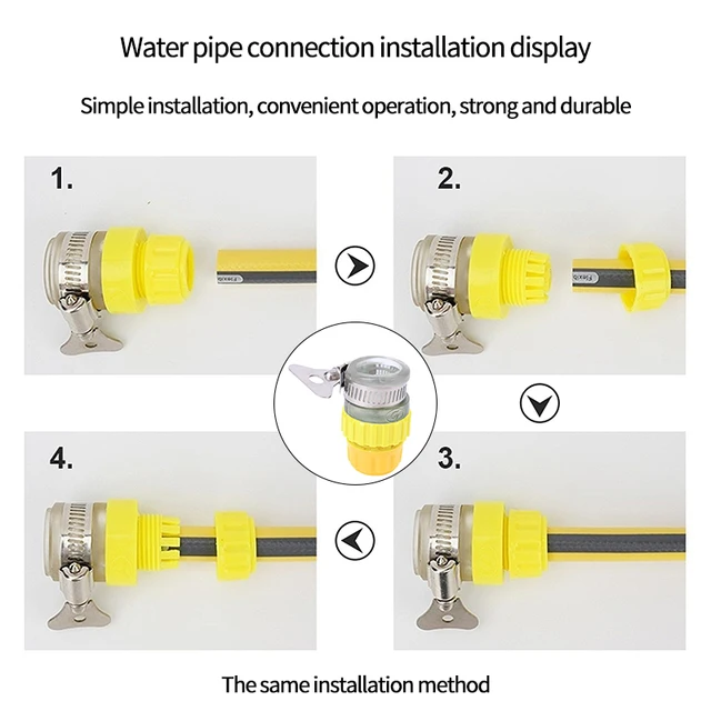 Kerti Tömlő Gyors Csatlakozó Csapvízcső Univerzális 1/2 Hüvelykes Csaptelep Adapter Kert Öntözőrendszer Kiegészítők - Image 6