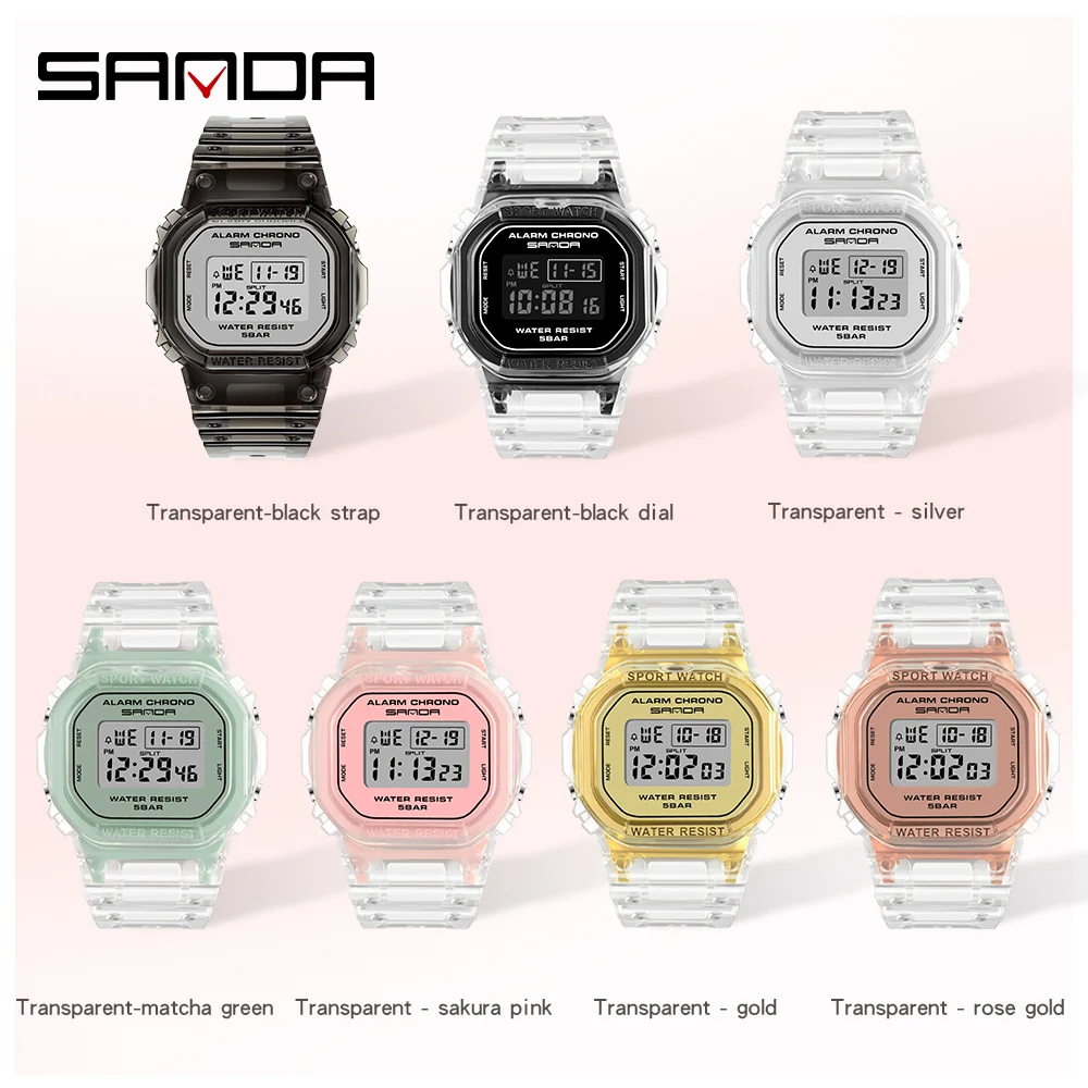 SANDA Your Watch White Fashion Sport Watch Lover's Gift Your Watch Top LED Digital Men Ladies Electronic Watch Reloj Mujer 2025 4