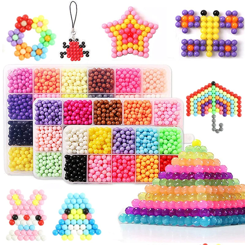 Hot Kids Diy Educational Toys Water Fuse Beads Set Lovely Pattern