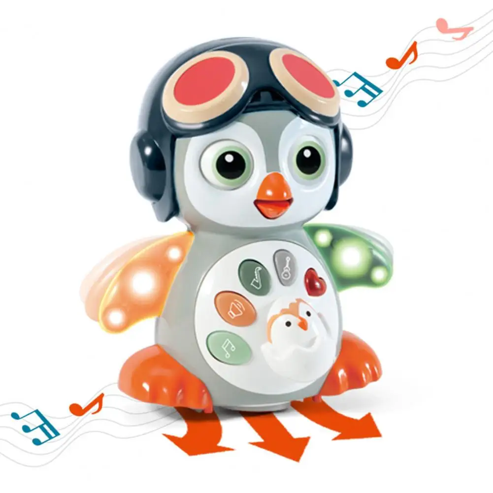 

Babies Penguin Toy with Sound Crawling Penguin Baby Musical Toy for Early Education Tummy Time Learning Infant Music for Toddler