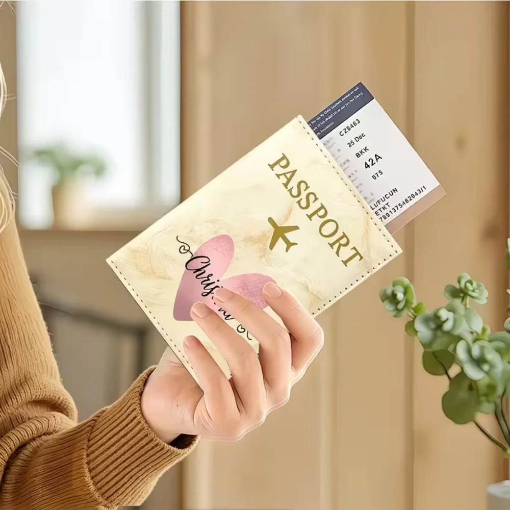 Portafoglio per Passaporto Personalizzato, Custodia da Viaggio Resistente ai Graffi, Supporta Design con Nome Personalizzato, Sottile e Leggero per Borsa da Viaggio - immagine 3