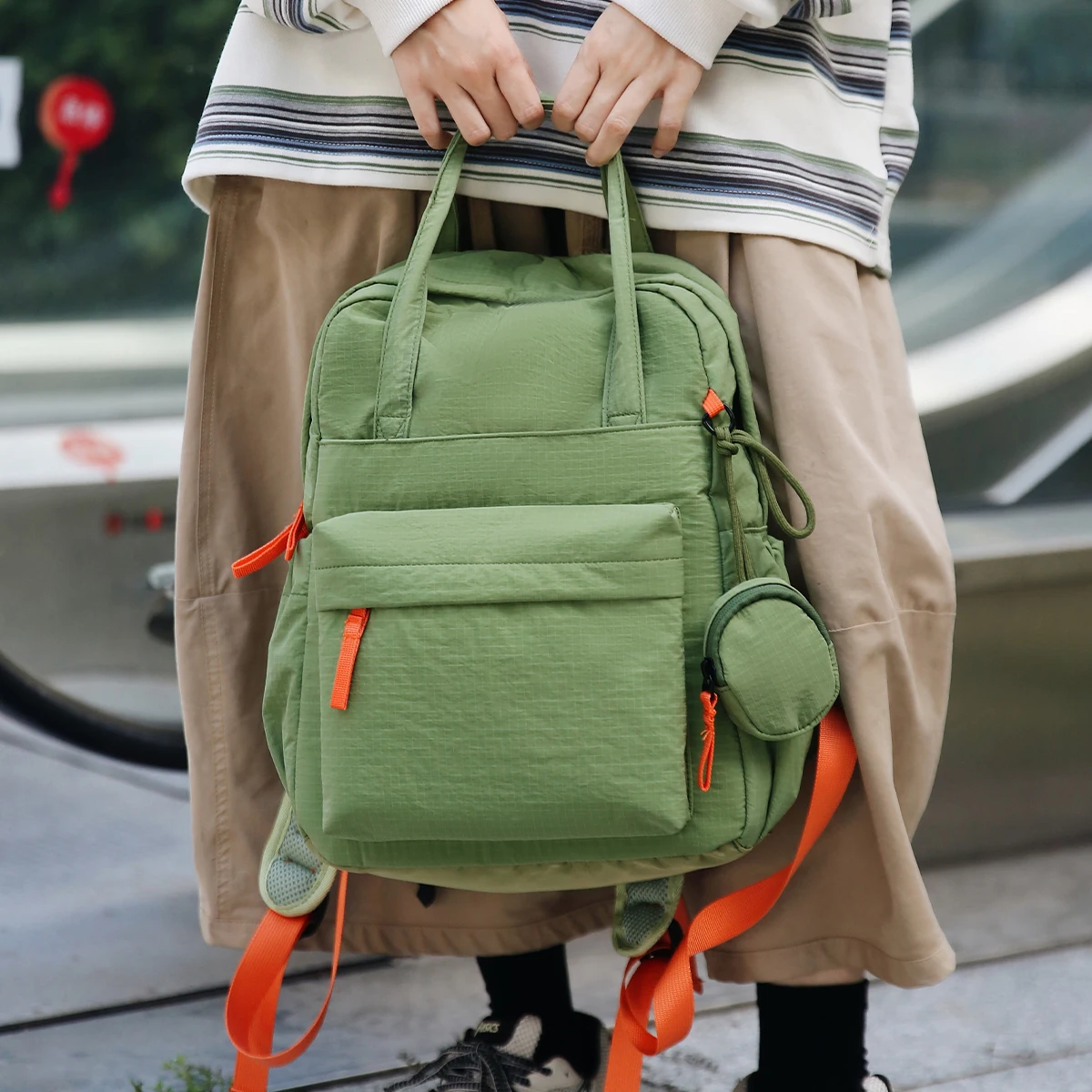Autumn and Winter New Small Plaid Backpack Korean Style High School Student Schoolbag Female College Student Outdoor Backpack Male Travel Sports Hiking