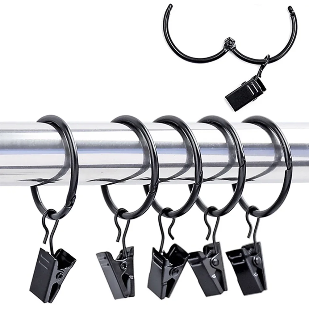 25 Anelli Per Tende Da Doccia In Metallo Argento - Per Tende Scorrevoli E Aperte | Facili Da Installare