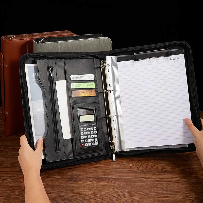 A4 multifunction business portfolio padfolio file folder document