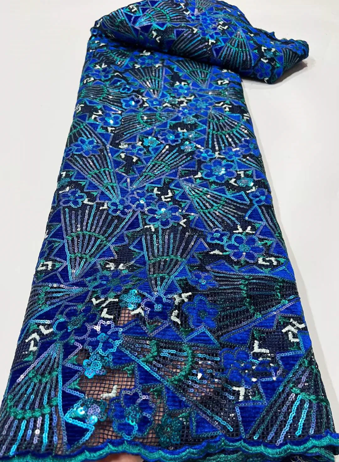 

Белая французская сетчатая кружевная ткань с блестками, вуаль, ткань 2022, высококачественное кружево, африканская нигерийская кружевная ткань для свадебного шитья