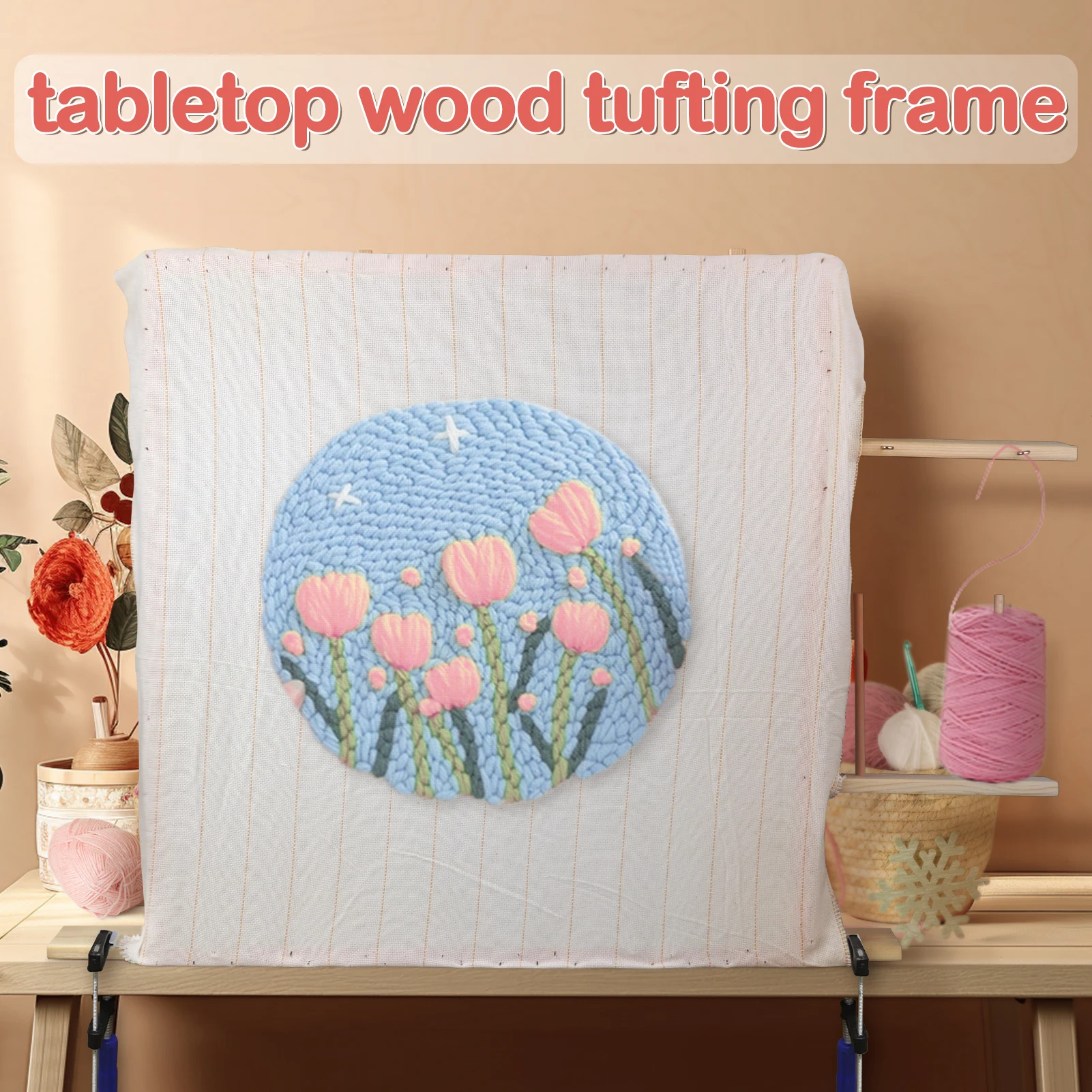 Tufting Frame 70x70cm Large Tuft Frame Rug Tuft Frame Punch Needle Frame  Tufting Carpet Making Frame For Use With Tufting Guns - Sewing Tools &  Accessory - AliExpress