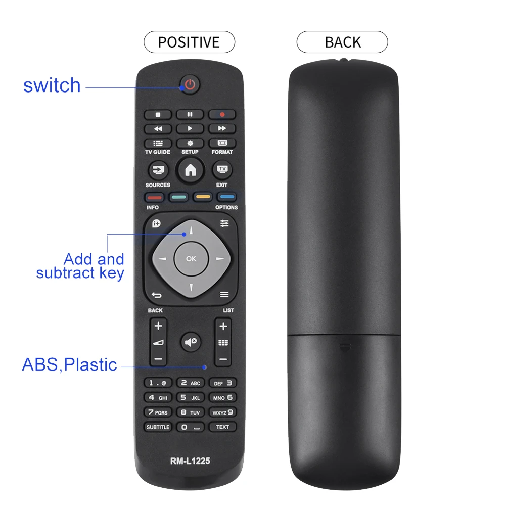 RM-L1225 Philips TV Remote Control 398GR8BD1NEPHH 47PFH4109/88 32PHH4009 40PFH4009 50PFH4009 tv remote control
